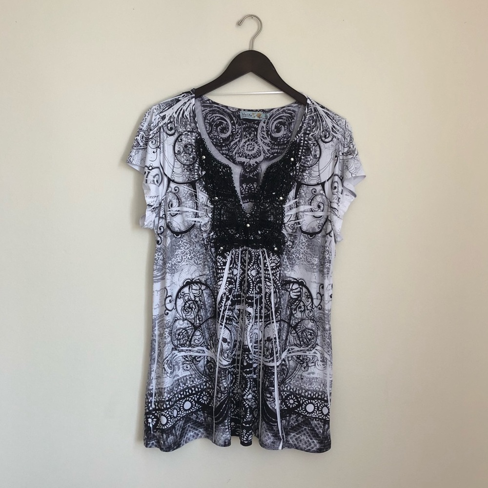 👚Unity Sublimation Lace Detail Top